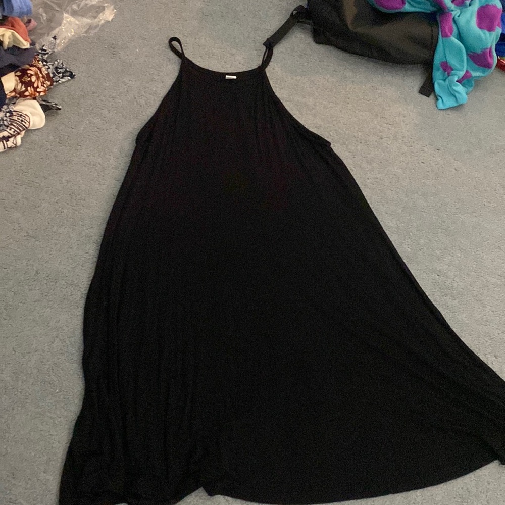 Black oversized t shirt dress